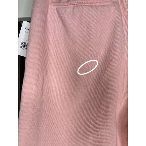 Free People City of Lights Soft Pink High Waist Tapered Cotton Pants Size 31 NWT - Picture 13 of 13
